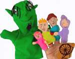 Rumpelstiltskin Hand Puppet & 5 finger puppets